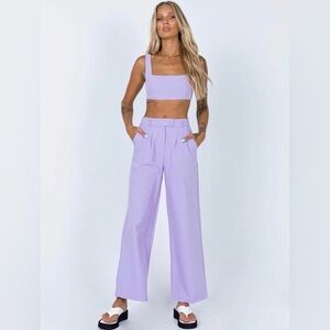 PRINCESS POLLY huxley lilac 2 piece set Size US 12 NEW